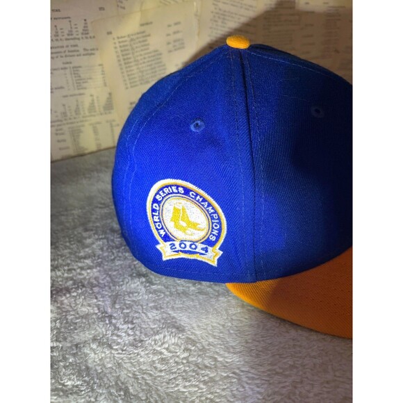 Boston Red Sox 2004 World Series Champions New Era 9FIFTY Snapback Blue/Yellow - Picture 2 of 4